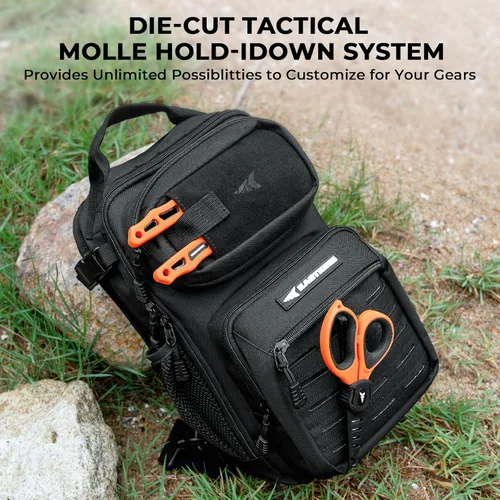 Miniatura 6 de KastKing BlowBak - Bolsa táctica para aparejos de pesca, mochila de pesca ligera, almacenamiento para equipo y equipo, regalo para hombres C: Negro