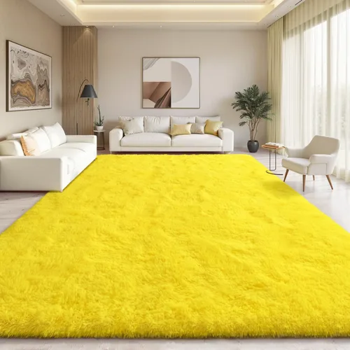 Miniatura 78 de EVOIONOS - Alfombra redonda gris para dormitorio, 5x5 pies; alfombras circulares suaves y esponjosas para sala de estar, alfombras de felpa peludas