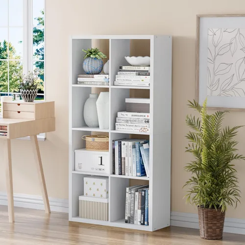 Miniatura 33 de VDNEND Organizador de Almacenamiento en Cubos Estantería, Estante Cúbico Decorativo de 11 pulgadas con Respaldo Abierto y Borde Engrosado, Marrón
