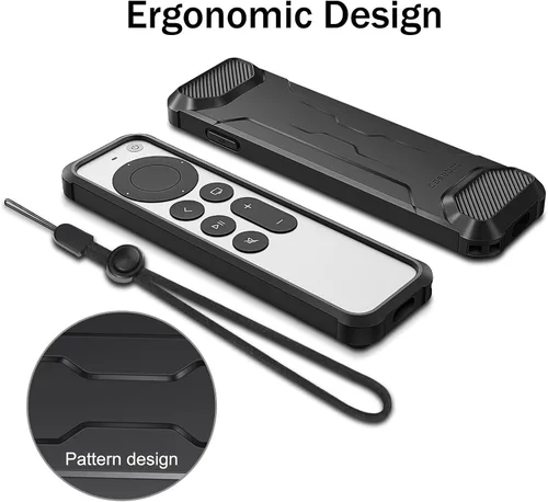 Miniatura 6 de Fintie Funda protectora para Apple TV Siri Remote 2021 2022 – TPU suave, ligera, antideslizante, a prueba de golpes, para control remoto Apple TV 4K