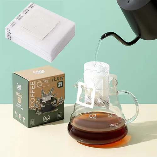 Miniatura 4 de 100 bolsas de filtro de café portátiles, para colgar en las orejas, para café, para un solo bebedor, desechables, para el hogar, la oficina, viajes