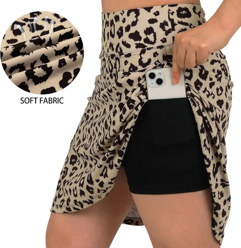 Miniatura 21 de ANIVIVO Faldas pantalón para mujer de 20 pulgadas de longitud a la rodilla, faldas deportivas de pickleball para tenis, golf y pickleball