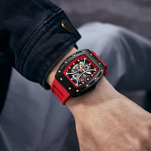 Miniatura 4 de MF MINI FOCUS Watch Wristwatch Fashion Hollow Big Dial Luminous Waterproof Sport Analog Quartz Business Mens Watches Silicon Strap Dress Watch