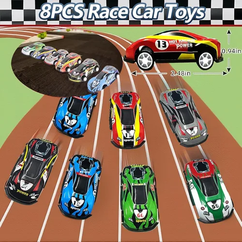 Miniatura 4 de Juego de 120 piezas de recuerdos de fiesta de autos de carreras, decoraciones de cumpleaños de automóvil, incluyendo pulseras de palmada, llaveros