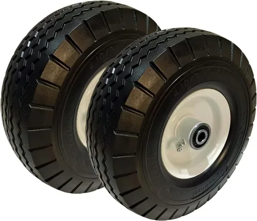 Miniatura 11 de Neumático Antipinchazos 4.10/3.50-4 para Carretilla de Mano con Orificio de Eje de 3/4", Desplazamiento de 2.2", Neumático Sólido de Repuesto de 10