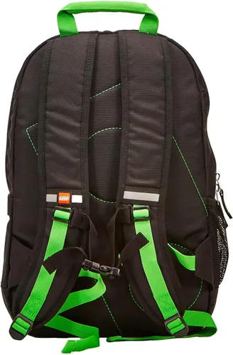 Miniatura 5 de Mochila escolar LEGO NINJAGO para niños, bolsa para libros, para viajes, para ir y venir, para el regreso a la escuela, para niños y niñas, Verde
