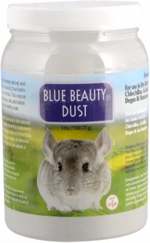 Lixit Blue Beauty® Polvo de chinchilla – Polvo seco de aseo para hámsters, jerbos, degus y animales pequeños – Fabricado en los Estados Unidos (3