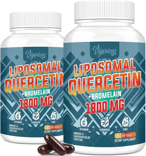 Miniatura 8 de Fitosoma de quercetina liposomal, quercetina con bromelina, zinc y vitamina C, complejo de fitosomas bioactivos, absorción 20 veces mayor - 60