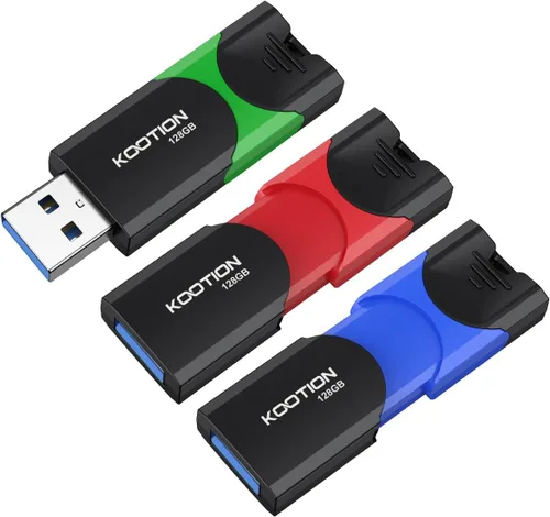 Miniatura 9 de Unidad flash USB 3.0 KOOTION 10 Pack 16GB 16G Unidad flash USB 3.0 retráctil con indicador LED de alta velocidad para almacenamiento y transferencia