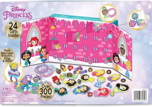Miniatura 7 de Tara Toys: Calendario de Adviento de Collar de Actividades de Joyería DIY de Princesas Disney, Divertido y Fácil de Hacer, para Tu Pequeña Princesa