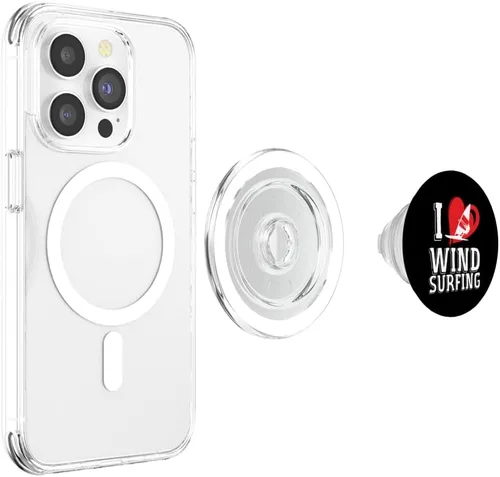 Miniatura 4 de Windsurfing Love Windsurf Surfing Windsurfer PopSockets MagSafe PopGrip for iPhone