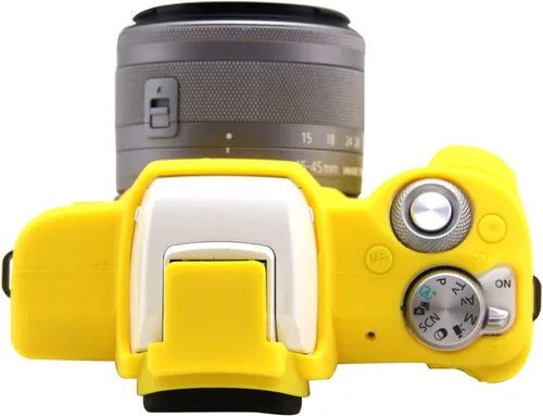 Miniatura 5 de Rieibi Funda de silicona para Canon EOS M50/M50 II, funda protectora de silicona suave para cámara Amarillo