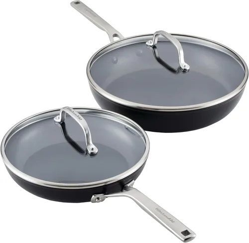 Miniatura 19 de KitchenAid Sartén/Wok Antiadherente de Inducción Anodizada Dura para Saltear con Mango Auxiliar, 12.25 Pulgadas - Negro Mate