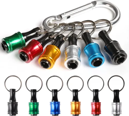Katerk 6 piezas de 1/4 pulgada de vástago hexagonal de aleación de aluminio, destornillador, brocas, soporte, barra de extensión de cambio rápido