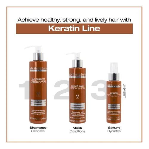 Miniatura 7 de abril et nature - Champú Profesional de Peluquería Queratina - Reparaciones y Reestructuras - Para Cabello Natural Sin Borro - Acción Ultrarápida
