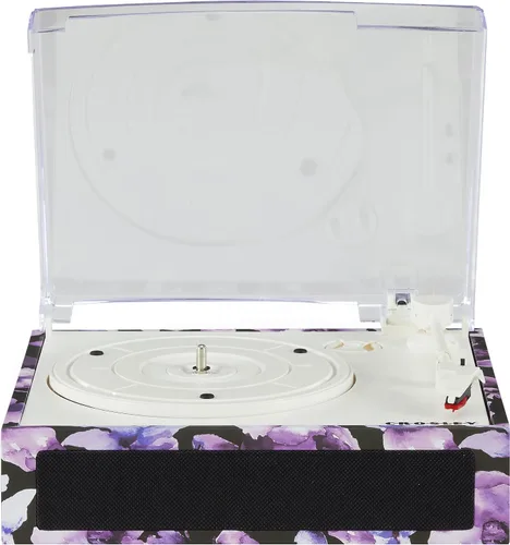 Miniatura 2 de Crosley CR6041A-BF Fusion - Juego de tocadiscos Bluetooth de 3 velocidades y estuche de transporte para registros, azul floral