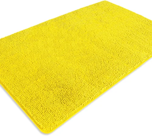 Miniatura 692 de Alfombra de baño pequeña de 12 x 18 pulgadas, lavable y absorbente, antideslizante, alfombra de baño de felpilla gruesa y suave para baño, ducha