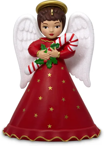 Hallmark Adorno navideño de recuerdo 2018 reliquia con fecha de año, ángeles vintage