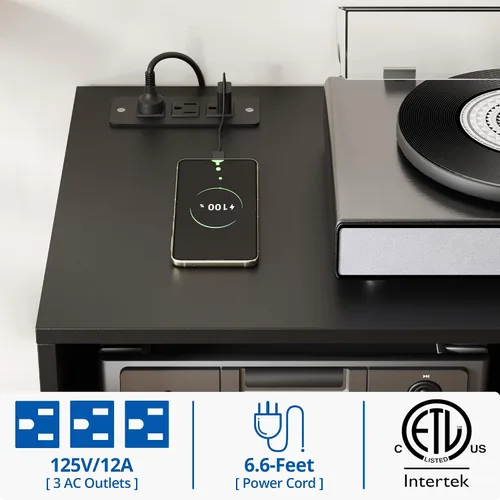 Miniatura 2 de Cozy Castle Soporte de TV para TV de 48 pulgadas, centro de entretenimiento moderno de mediados de siglo con gabinete de almacenamiento, consola
