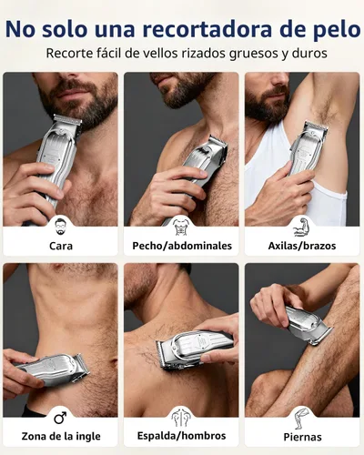 Miniatura 5 de KIKIDO Cortadora de pelo profesional inalámbrica para hombres, kit de corte de pelo, juego de cortapelos con pantalla LCD inalámbrica, máquina