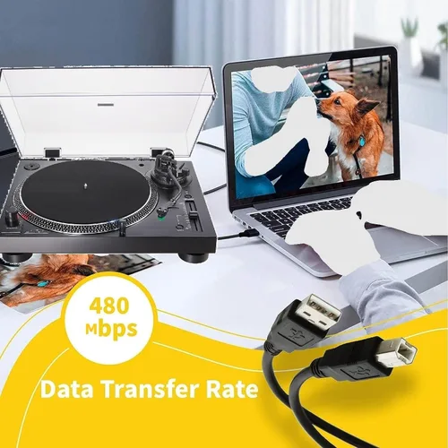 Miniatura 4 de BRENDAZ Cable USB de 1 pie compatible con micrófono USB Samson G-Track Pro y micrófono condensador USB C01U Pro (1 pie)