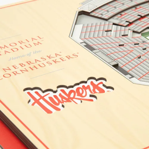 Miniatura 5 de YouTheFan NCAA Nebraska Cornhuskers Arte de Pared 3D StadiumView de 5 Capas - Memorial Stadium