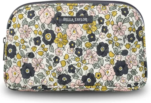 Miniatura 10 de Bella Taylor Bolsa de maquillaje de algodón acolchada grande para mujeres, bolsa de cosméticos de viaje
