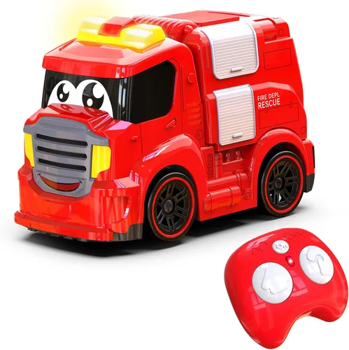 Miniatura 9 de AEROQUEST Coche de Policía a Control Remoto Camión Coches de Juguete para Niños Pequeños 1-3 con Sirenas y Luces Intermitentes Vehículo de Camión
