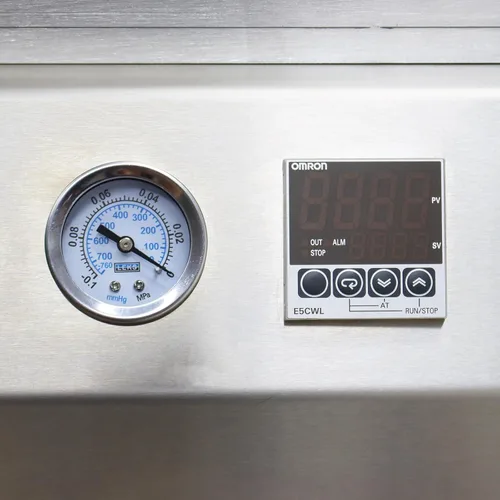 Miniatura 6 de Máquina de montaje al vacío de banco Máquina de envasado al vacío de escritorio con dos ranuras, sellador al vacío de cámara comercial para carne