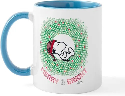 Miniatura 26 de CafePress Peanuts Gang Christmas Taza de Café de Cerámica de 11 oz (325 ml)