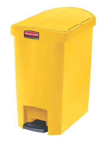 Miniatura 31 de Rubbermaid Commercial Products - Bote de basura Streamline Slim con pedal Papelera de plástico, 4 galones (15 litros), color rojo, con manos