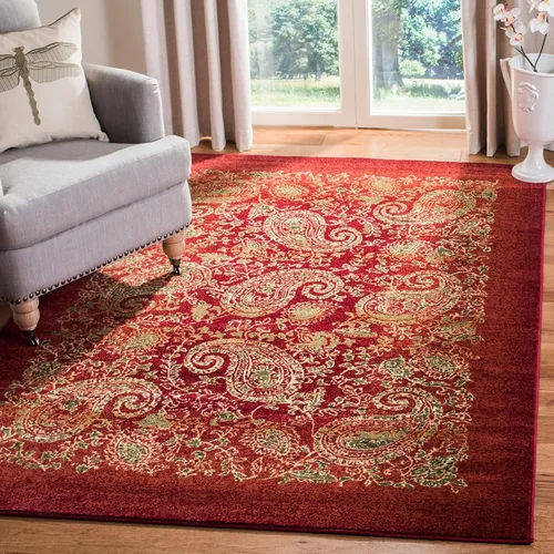 Miniatura 17 de SAFAVIEH Lyndhurst Collection - Alfombra redonda de 7 pies, color beige y multicolor, diseño tradicional de cachemira, no desprende pelusa