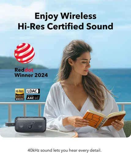 Miniatura 2 de Soundcore Motion 300 de Anker, altavoz Bluetooth, altavoz portátil inalámbrico de alta resolución, IPX7 impermeable, BassUp, Bluetooth 5.3, sonido