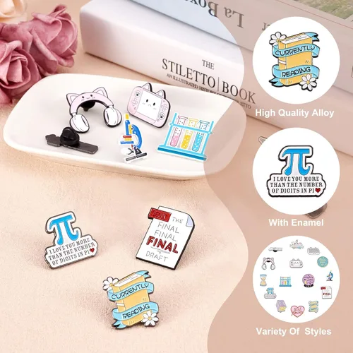 Miniatura 68 de Pandahall - Broches esmaltados de aleación con varios temas, broche de solapa, juego de pines esmaltados