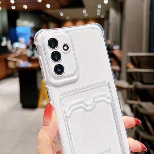 Miniatura 10 de Tuokiou Funda para Samsung Galaxy A14 5G, Fundas Protectoras Transparentes con Ranura para Tarjetas, Funda Cartera de TPU Suave Ajustada Resistente