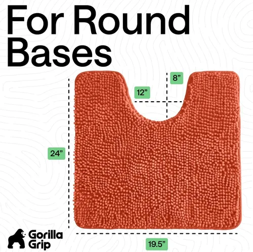 Miniatura 69 de Gorilla Grip - Tapete de baño de felpilla gruesa, suave y absorbente, secado rápido, de microfibra, con reverso de caucho, para piso de ducha, Nube