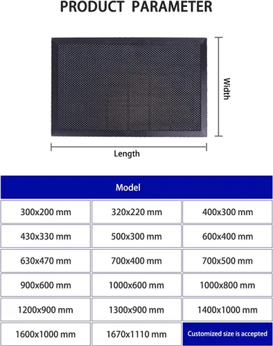 Miniatura 3 de TEN-HIGH Mesa de trabajo de nido de abeja de aluminio, para máquina grabadora láser de CO2, cortador de máquina de grabado CNC, 15.748 x 35.039 in