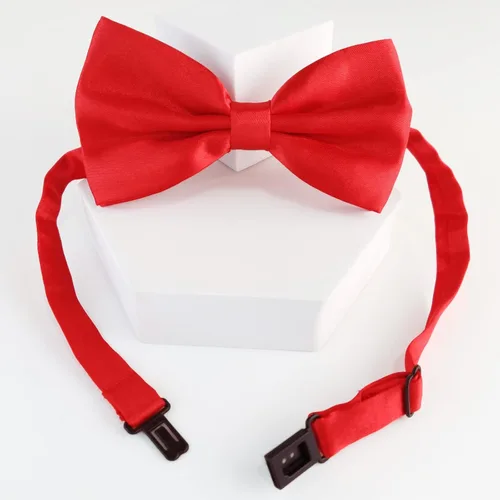 Miniatura 9 de Pajarita negra y roja para perros, lazo rojo y negro para perro Koolmox con collar ajustable para perros medianos y grandes, gatos, mascotas, boda