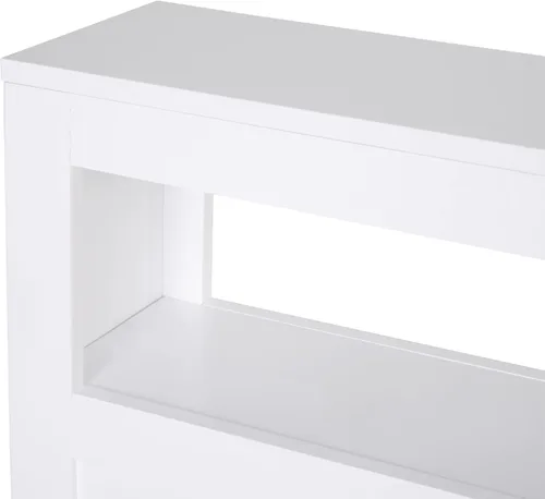 Miniatura 9 de HOMCOM Gabinete de almacenamiento lateral estrecho de madera de 6.25 x 20.5 x 28.25 pulgadas, color blanco