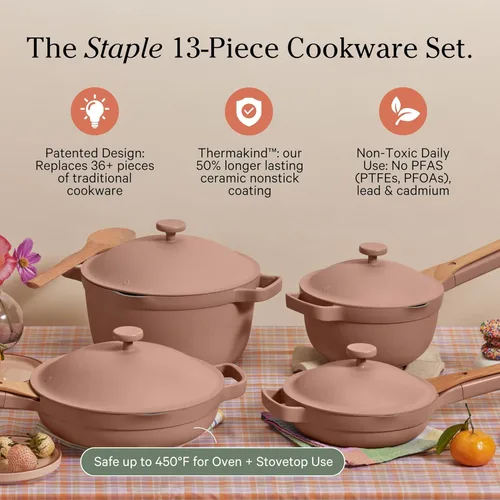 Miniatura 2 de Our Place Juego de utensilios de cocina – Kit de 13 piezas que incluye la sartén siempre, olla perfecta y espátulas Multifuncional, antiadherente