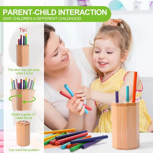 Miniatura 2 de Juguetes Montessori para niños de 1 2 3 años: palos de clasificación de colores de aprendizaje de madera, juguetes para niños pequeños de 1 2 3