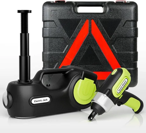 Miniatura 12 de E-HEELP Kit de Gato Eléctrico Hidráulico para Automóvil de 5 Toneladas 12V (Rango de Elevación: 6.1-20.86 pulgadas) con Llave de Impacto e Inflador