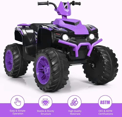 Miniatura 3 de OLAKIDS Vehículo eléctrico de 12 V para niños, vehículo eléctrico de 4 ruedas para niños pequeños, auto de juguete motorizado a batería para niños