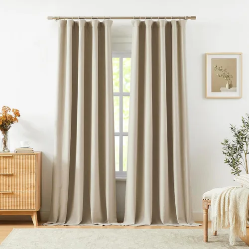 Miniatura 36 de Vision Home Cortinas opacas de color azul cambray de 63 pulgadas para dormitorio, aislamiento térmico, oscurecimiento de la habitación, juego