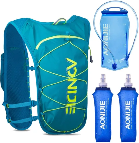 AONIJIE Chaleco de hidratación impermeable y transpirable para correr para mujeres y hombres, chaleco de hidratación ligero de 4.23 onzas, mochila