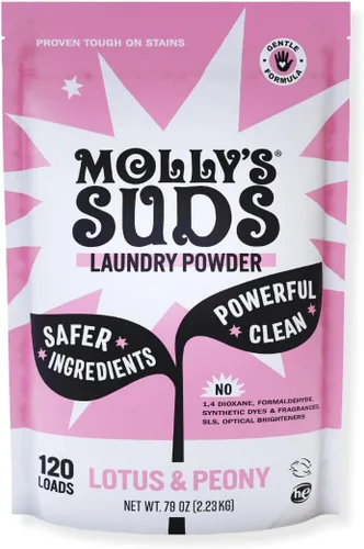 Miniatura 18 de Detergente Molly's Suds para ropa original en polvo Detergente en polvo para ropa limpia para pieles sensibles Ingredientes simples y efectivos