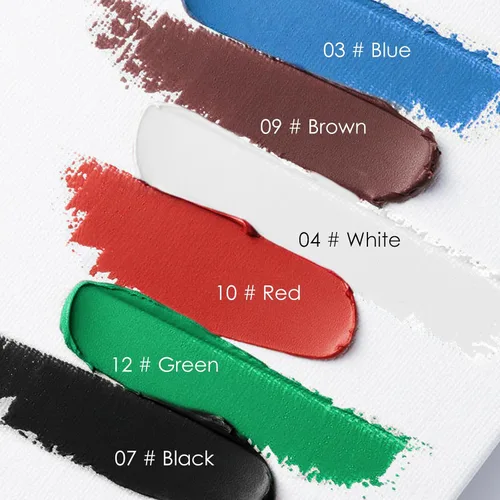 Miniatura 3 de 2 unidades de pintura roja para rostro y cuerpo, fácil de mezclar, para béisbol, fútbol, Halloween, disfraz de vampiro, bromista y payaso, crema