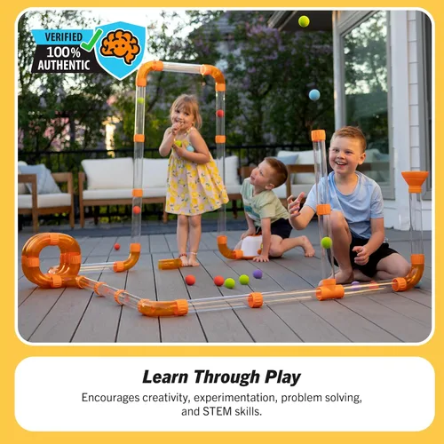 Miniatura 3 de Fat Brain Toys The Original Air Toobz, juguetes de construcción STEM impulsados por aire para niños y adolescentes, juguetes de construcción