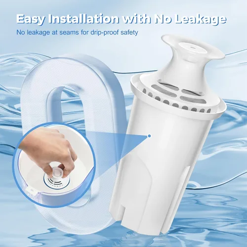 Miniatura 7 de Filtro de agua de repuesto compatible con jarras y dispensadores de agua Brita, de DESENRUIS para Classic 35557, OB03, Mavea 107007, reduce cloro