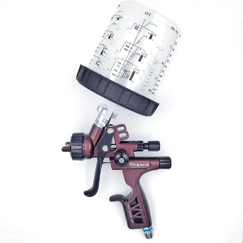 Miniatura 8 de HVLP 6800B pistola pulverizadora 0.051 in sin taza de lavado y adaptador herramienta de pintura spayer coche pistola de pintura de aire aerógrafo